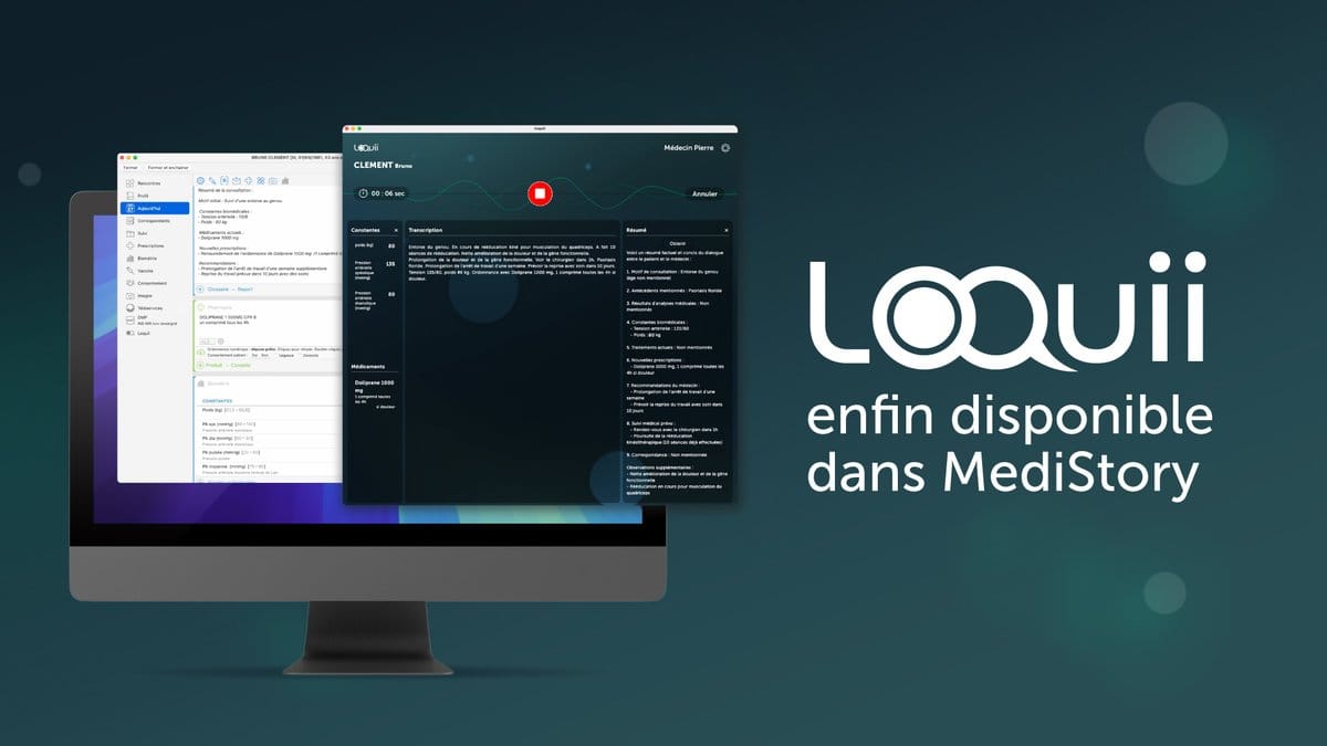 Capture d'écran de l'éditeur de texte d'un courrier