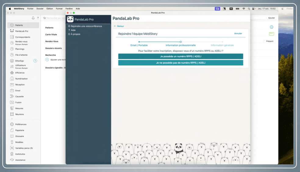 Capture d’écran 2025-08-21 à 12.27.03 Formulaire de création de compte EtherEgo - Etape 2 : Profession